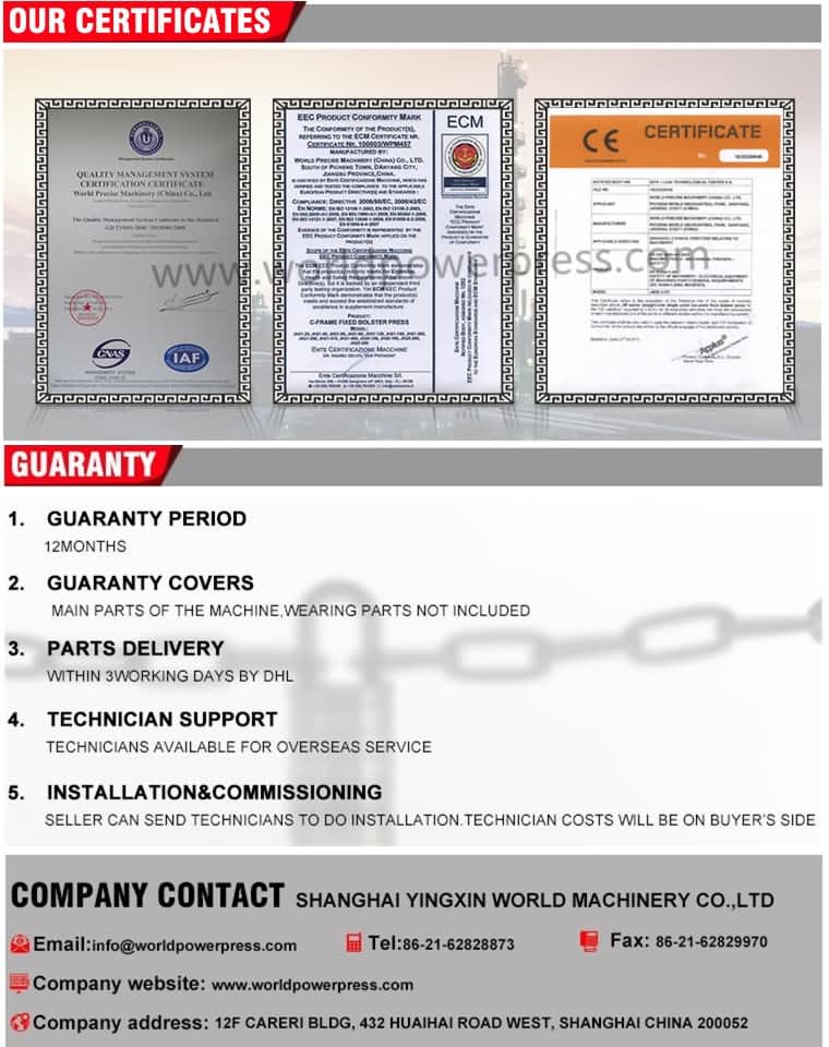 Basın Makinesi Sertifikası